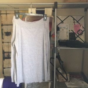 Grey off the shoulder sweater SZ L